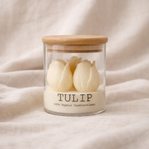 Vela Tulip - Blanco Nacarado